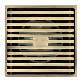 Qst-40 Deodorant Brushed Antique Brass Square Shower Floor Drain