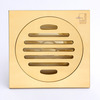 Qst-50 Deodorant Polished Brass Square Shower Floor Drain