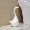 Ceramic Toilet Brush Holder Swan Shaped Free Standing