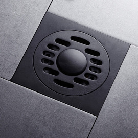 Matte Black Shower Drain Square Shaped Shower Drain