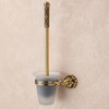 LTJ Wall Mounted Toilet Brush Holder Glass Brass Decorative Unique