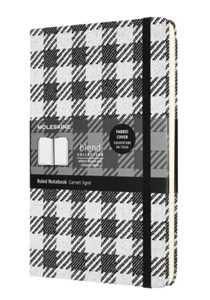 Cartoleria Taccuino Moleskine Blend 20 Limited Collection Large A righe copertina rigida. Check Pattern Grigio Moleskine