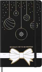 Cartoleria Taccuino natalizio Moleskine Holiday Notebook, Large, Ruled, a Righe, Copertina Rigida  - Nero Moleskine