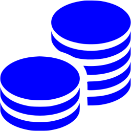 Blue coins icon - Free blue coins icons