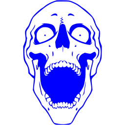 Blue skull 65 icon - Free blue skull icons