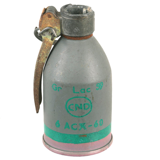 Original French Post-WWII Inert Trainer Cutaway OF 59 Gas Grenade Original Items