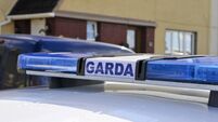 Blue lights on the roof of a Garda Siochana Irish police car