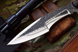 Full tang forged high carbon steel blade showcasing sharpness