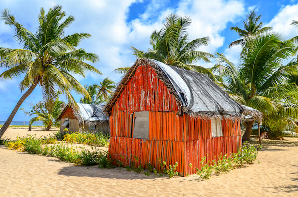 tonga hut in red