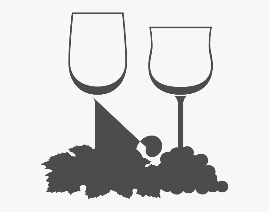 Glasses Clip Art At - Wine Clipart Black And White, HD Png Download, Free Download