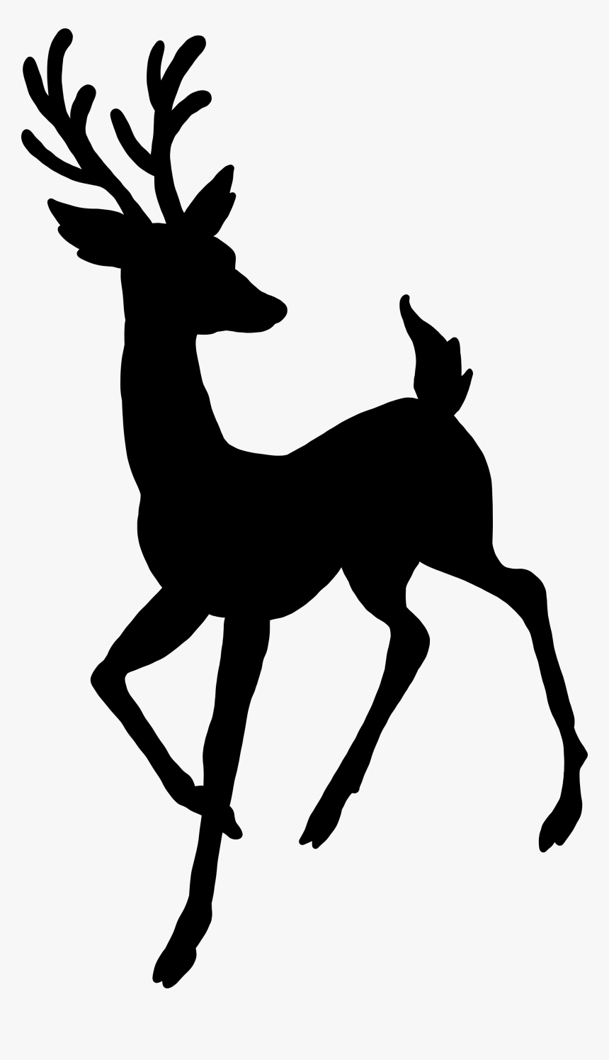 Reindeer Rudolph Christmas Graphics Silhouette Christmas - Reindeer Svg Free Silhouette, HD Png Download, Free Download