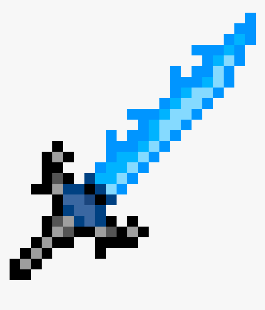 Diamond Sword Pixel Art Minecraft