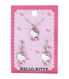 Hello Kitty Necklace & Earrings Set: