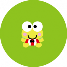 Keroppi at The Kitty Shop