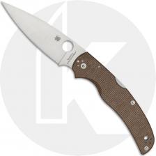 Spyderco Native Chief C244MPCW Knife - CPM CRU-WEAR Drop Point - Brown Canvas Micarta - USA Made