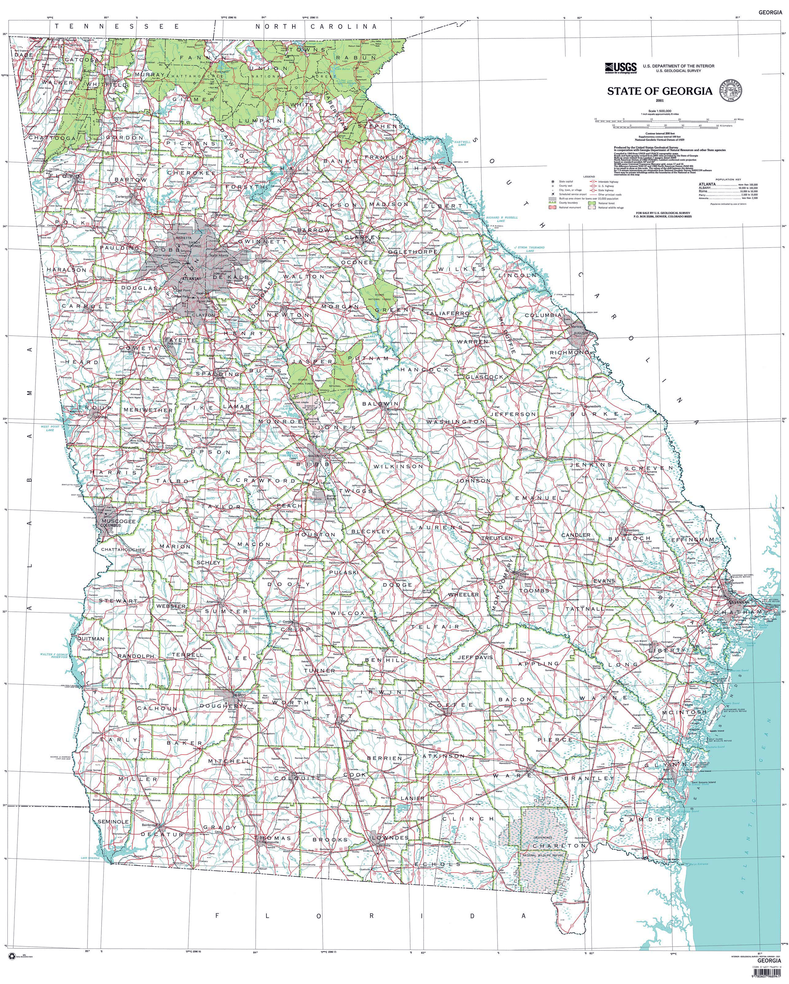 Georgia Regions Map Printable