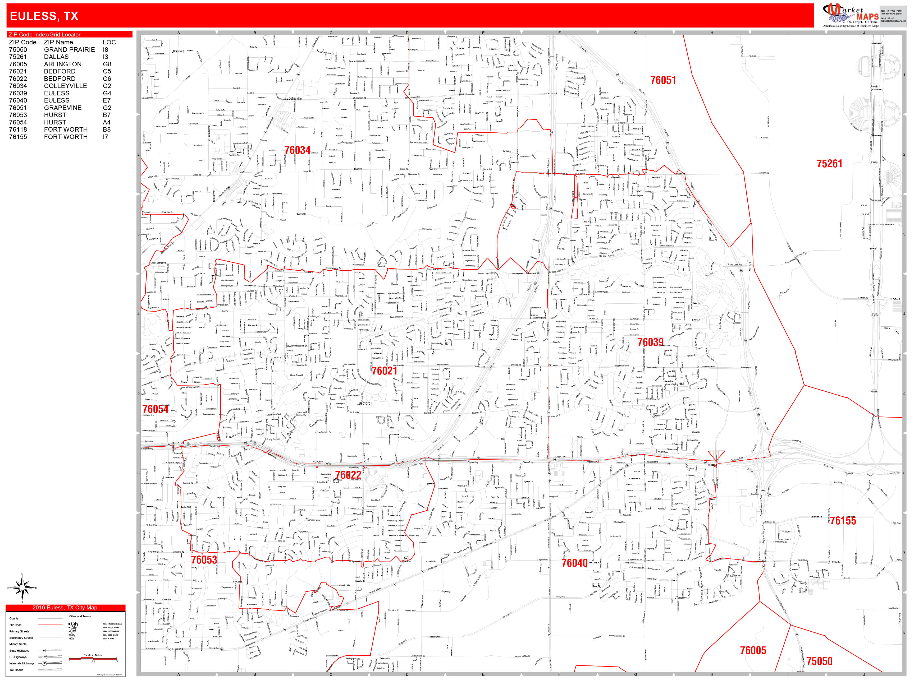 Euless Tx Zip Code Map - United States Map