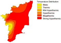 Isotherm Map of Tamil Nadu