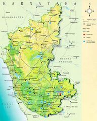 Physical Map Karnataka