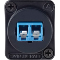 Switchcraft EHLC2 Duplex Singlemode Fiber LC-LC Panel Mount Coupler Black