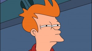 Create meme: suspicious APG, not sure fry, futurama fry is suspicious