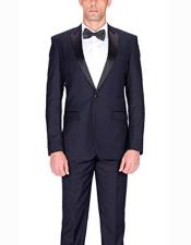  Authentic Braveman Mens Dark Navy Blue Suit For Men 1 Button 