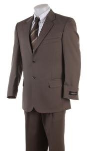  Mens 2 Button English Brown Super Business Business ~ Wedding 2 piece