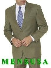  Olive Green ~ Forest ~ Hunter Green 2 Button Mens Dress Business