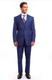  Cobalt Blue - New Blue Stripe Dress Suits - Indigo Pinstripe Business