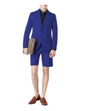  Mens Short Pants Suit Set Mens Suit For Men Dark Navy Blue