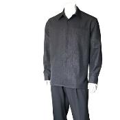  Mens Plain Long Sleeve Casual Walking Black Suit