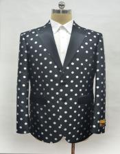  Mens Fashion Black-White Suit