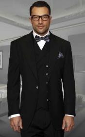  Statement 100% Wool Suit 1 Button Suits Peak Lapel Suits Vested Suits