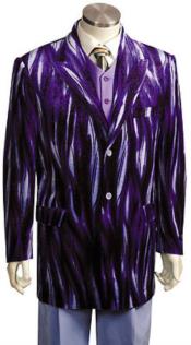  Velour Mens blazer Jacket Mens Entertainer Purple Velvet Cool Sparkly Zebra Print