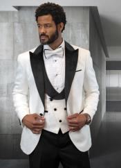  Two Toned Tuxedo With Matching Tuxedo - White and Black