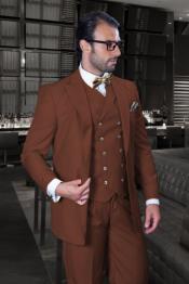  Big and Tall Suit - Suit For Big Man - Brown Color