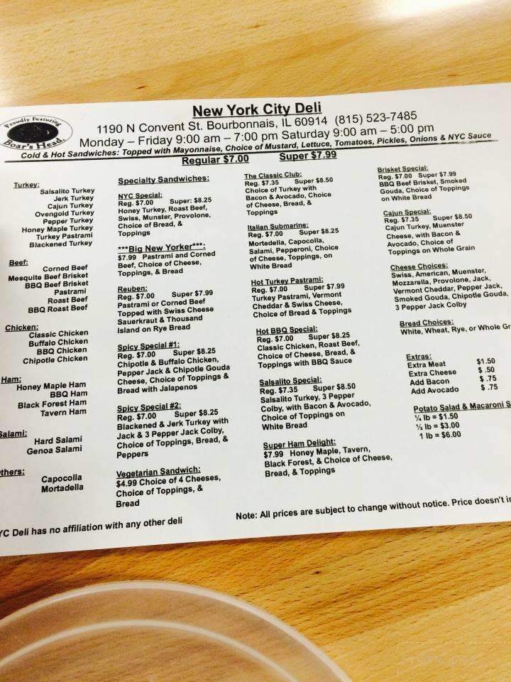 New York City Deli - Bourbonnais, IL