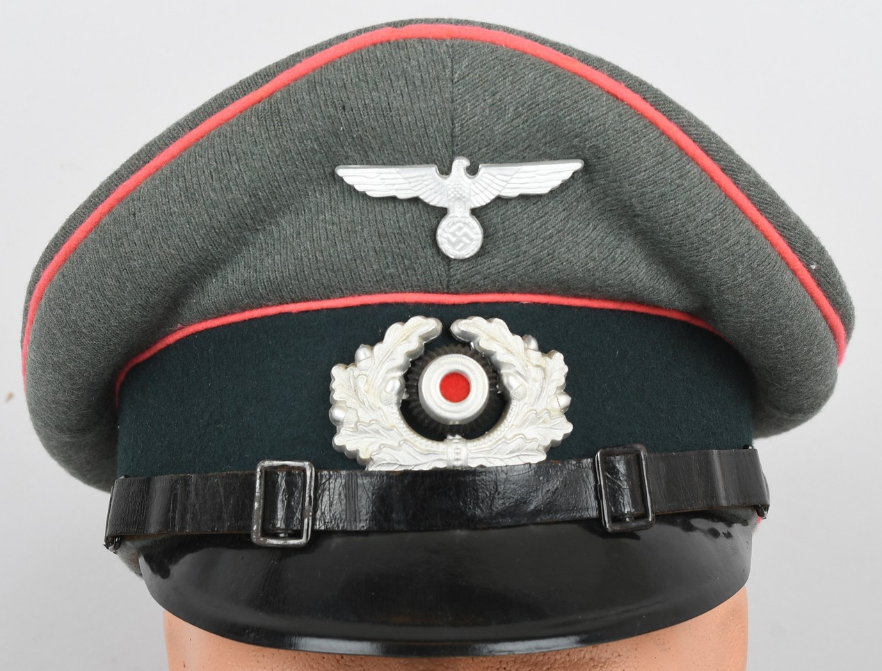 Heer Panzer EM/NCO´s Visor Cap, late war Erel manufactured - Military ... image.