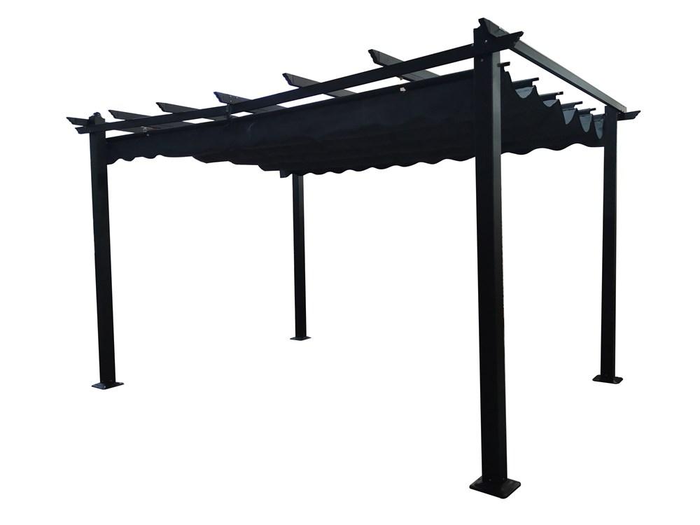 PERGOLA 3 x 4m Grey - Modern Rattan