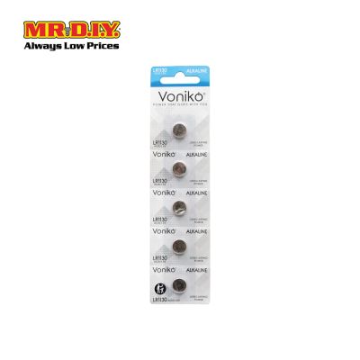 VONIKO Button Cell Alkaline Battery LR1130 AG10 1.5V (5pcs) 