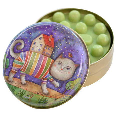 Cat Themed Custom Print Metal Tin Soap Box