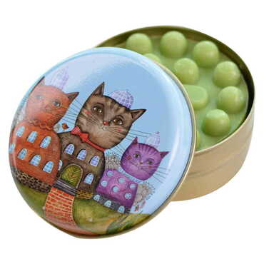 Cat Themed Custom Print Metal Tin Soap Box - Thumbnail