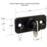 Stayput Toggle Tarp Fastener - For 3/8 inch Grommet Hole Size - 10-Pack