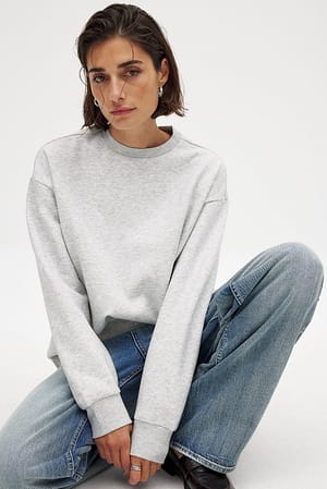 Light Grey Melange Oversized sweatshirt