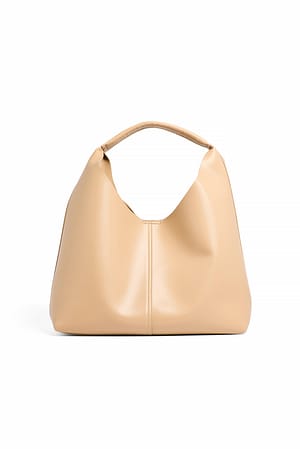 Dusty Beige Borsa tote triangolare morbida