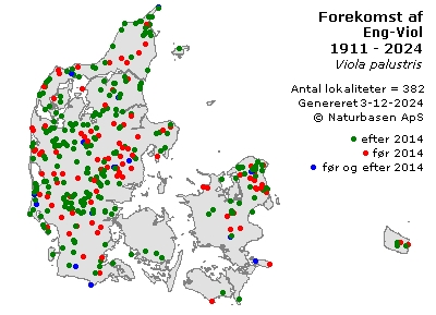 Eng-Viol - udbredelseskort