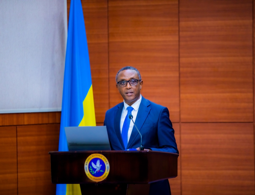 The Minister of Interior, Vincent Biruta, opens the Police High Council at Rwanda National Police headquarters in Kigali, on Tuesday, November 12.