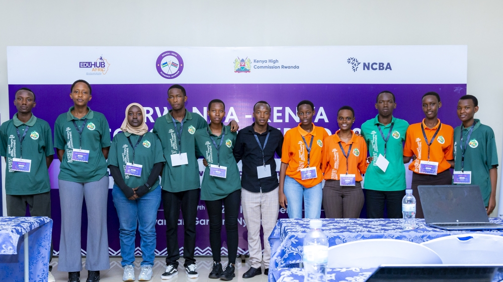 Representatives from Agahozo Shalom in Rwamagana, pose for a photo at the competition.