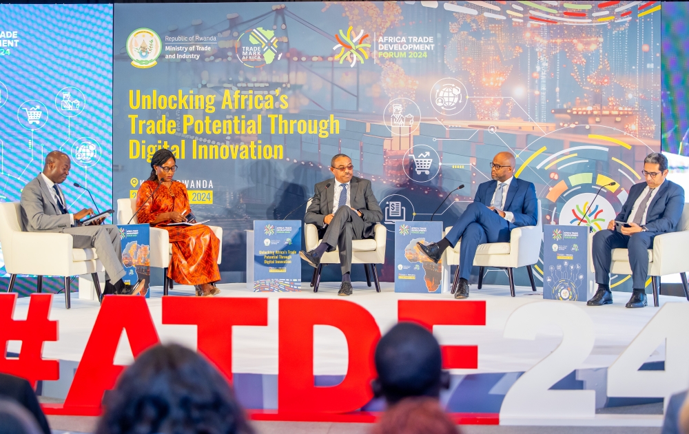 Experts engage in a discussion  during the  the Africa Trade Development Forum in Kigali on Monday, December 2. Courtesy