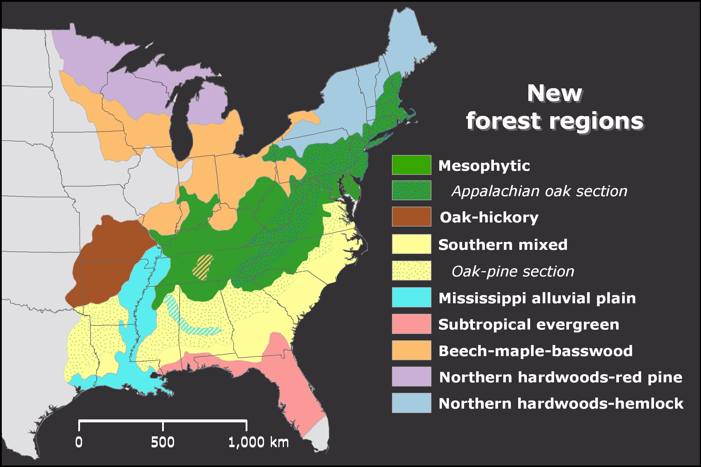 Temperate Deciduous Forest Map